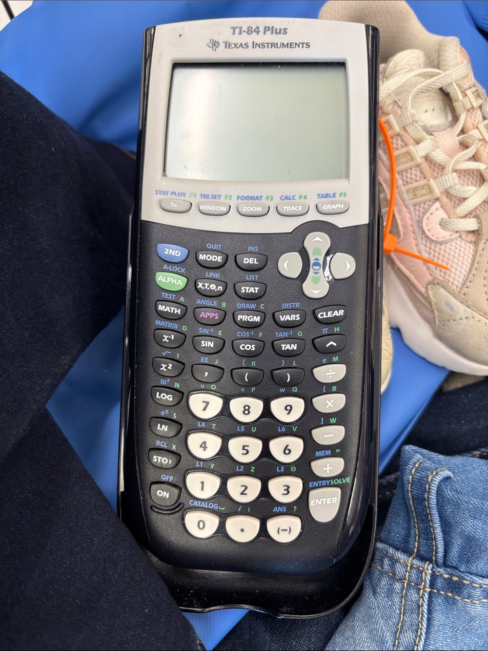 Texas Instruments TI-84 Plus Graphing Calculator - Black and White Keys